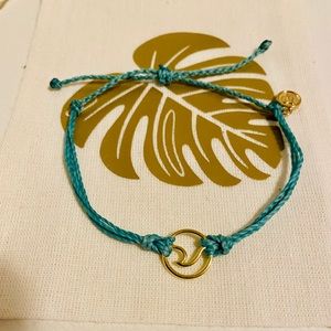 Set of 2 Pura Vida Bracelets, Wave and Mountain